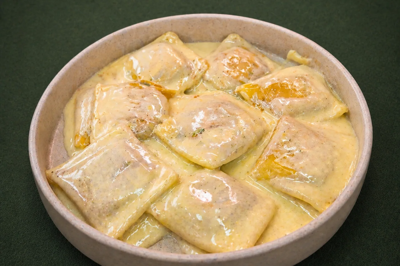 Ravioli in a creamy sauce