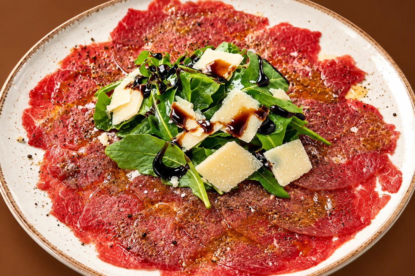 Carpaccio antipasto at Pomodoro
